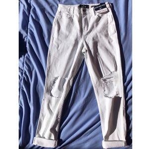 Mom jeans- white hollister jeans